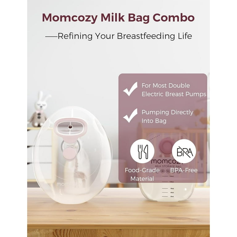 Momcozy Wearable Milk Collection Cups with Storage Bags