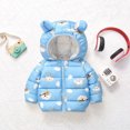 thumbnail image 6 of YTDSCS Boys Girls Winter down Cotton Coats for Kids Baby Light Puffer Padded Jacket Ear Hooded Toddler Fall Warm Outerwear for 1-7 Years Old, 6 of 9