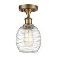 thumbnail image 5 of Innovations Lighting  Belfast - 1 Light 6" Semi-Flush Mount Deco Swirl/Antique Brass, 5 of 5