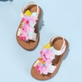 thumbnail image 7 of Duqingm Summer Sandals Sandals for Girls,Closed Toe Princess Costume Summer Dress Shoes Fisherman Water Beach Rubber Sole Flat Sandals Multicolour,4, 7 of 7
