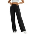 thumbnail image 2 of Yoga Pants for Women 2026 Trendy Elastic High Waist Stretch Straight Leg Casual Loose Slacks Work Pants, 2 of 5