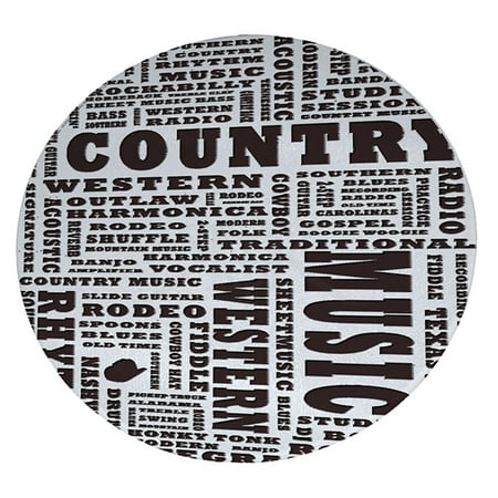 

KuzmarK 12 Round Glass Cutting Board - Country Music