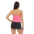 thumbnail image 3 of Forever 21 Women’s Doubled Yummy Tube Top, Strapless Graphic Floral Fitted Bandeau Top for Casual Summer and Going-Out Looks, XS-XL, 3 of 6