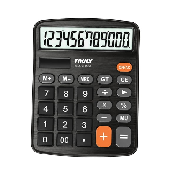 Calculadora TRULY 837A Pro de 12 dígitos con energía solar y batería, doble alimentación