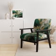 thumbnail image 2 of Designart « Magie Liquide en Vert et Or I » Fauteuil d'Appoint Rembourré Abstrait Vert - Fauteuil Moderne pour Chambre, 2 of 7