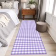 thumbnail image 6 of Buffalo Plaid Kitchen Runner Rug 2x6 Washable Runners for Hallway Non Slip Farmhouse Purple Checkered Vintage Rustic Large Area Rug Indoor Carpet for Bathroom Laundry Entryway Bedroom Living Room, 6 of 9