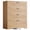 Khaki, variant on TEQIN Mid Century Modern Dresser, 4 Drawer Rattan Dresser for Bedroom , Wooden Rattan Storage Cabinet Side Table with Outlet, Tall Dresser for  Bedroom,Living Room,Hallway