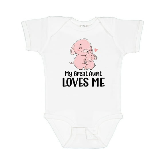 Inktastic Pink Piggies My Great Aunt Loves Me Boys or Girls Baby Bodysuit