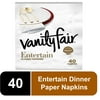 Vanity Fair Entertain Disposable Paper Napkins, White, 40 Count