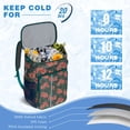 thumbnail image 6 of Travel Cooler Bag - Pioneer Flower Floral Print Pattern Camping Beer Cooler Backpack with Bottle Opener- Waterproof Insulated Picnic Backpacks - Cooler Bag for Beach, 6 of 6