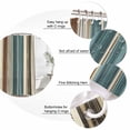 thumbnail image 3 of Teal Boho Stripes Bathroom Shower Curtains with 12 Hooks Polyester Waterproof Shower Curtain for Stalls Bathtubs Modern Bohemia Brown Beige Texture Decorative Bathroom Privacy Curtain 36x72 Inches, 3 of 9