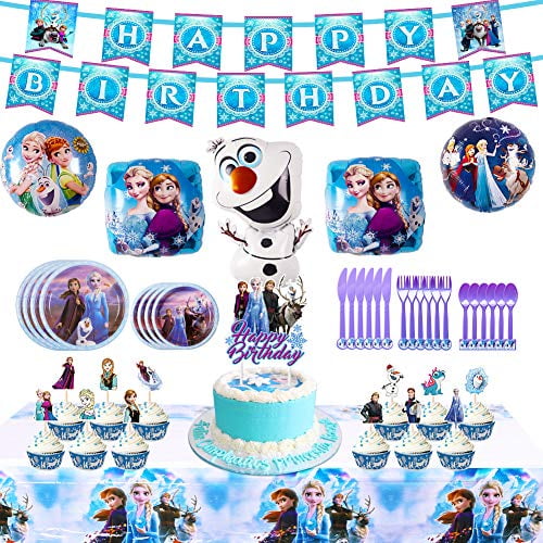 Frozen Anna Elsa Add An Age Letter Banner Decoration Birthday Party Supplies 10' 