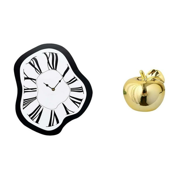 Reloj De Pared Acrílico Distorsionado, Escultura Creativa De Reloj Derretido, Figura De Cerámica, Adorno De Lujo único, Decoración De Escritorio Para Tiendas, Porches, Restaurantes Y