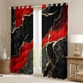 thumbnail image 2 of Homewish Chic Abstarct Ombre Curtains Pack of 2 (42x84 Each), Black Red Fashion Marble Curtains Blackout, Teens Kids Adult Men Women Bedroom Curtains, Curtains Blackout Decor, 2 of 6