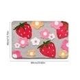 thumbnail image 3 of Steadline Strawberry Pattern Bath Mat Non Slip Absorbent Floor Rug with Floral Design for Bathroom Bedroom Decor Machine Washable Home Accent Piece, 3 of 6