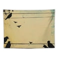 thumbnail image 5 of Orinice Birds Power Line Silk Screen Tapestry Wall Hanging Unique Style Graphic Tapestries Home Wall Decor Art for Living Room Bedroom Apartment Farmhouse Dorm 50x40inch, 5 of 6