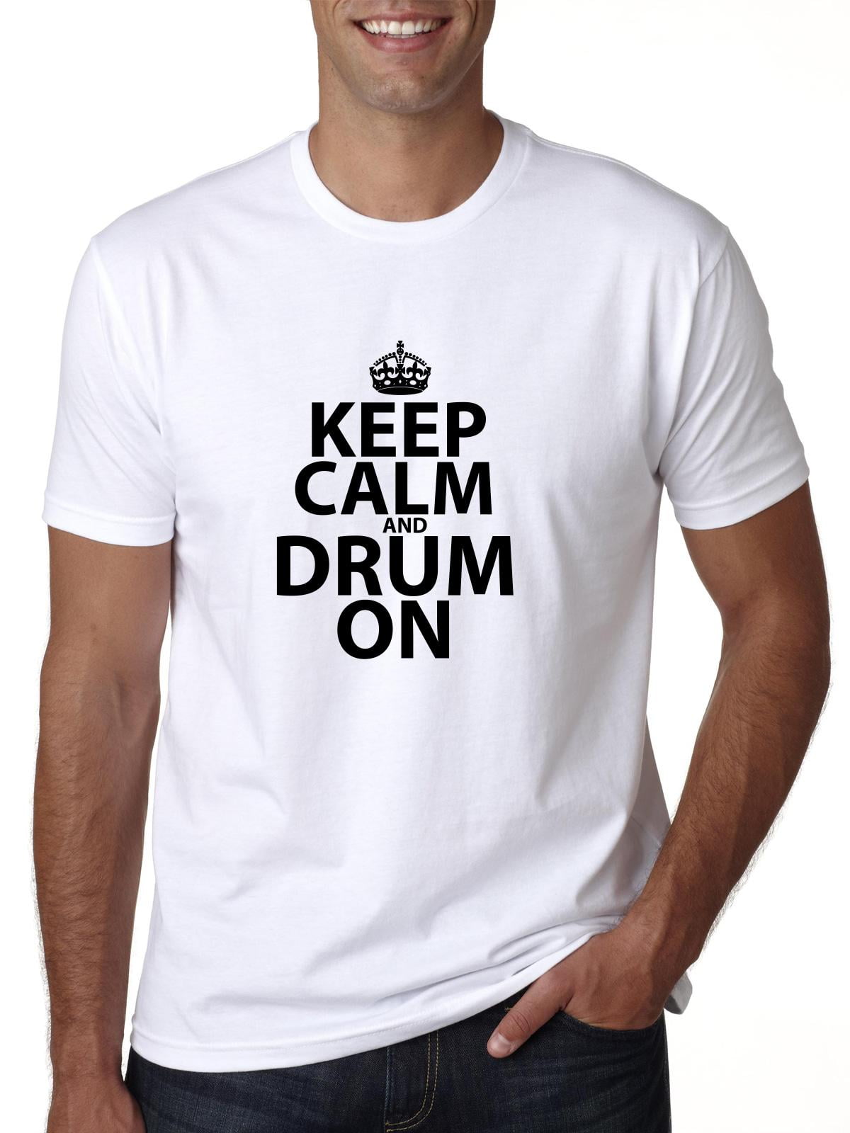 Hollywood Thread - Keep Calm And Drum On - Drummer Men's T-Shirt ...