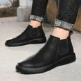thumbnail image 1 of LSLJS Men's Ankle Boots, Men's All Match Spring And Mid Tube Solid Color Wear Flat, 1 of 4