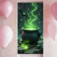 thumbnail image 2 of Green Smoke Halloween Cauldron Banner Spooky Spider Potion for Halloween Party Haunted House Decoration, 2 of 9