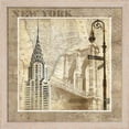 thumbnail image 3 of Great Art Now London Calling & New York Serenade by Keith Mallett, 2 Piece Framed Art Set Each 13.5W x 13.5H, 3 of 3