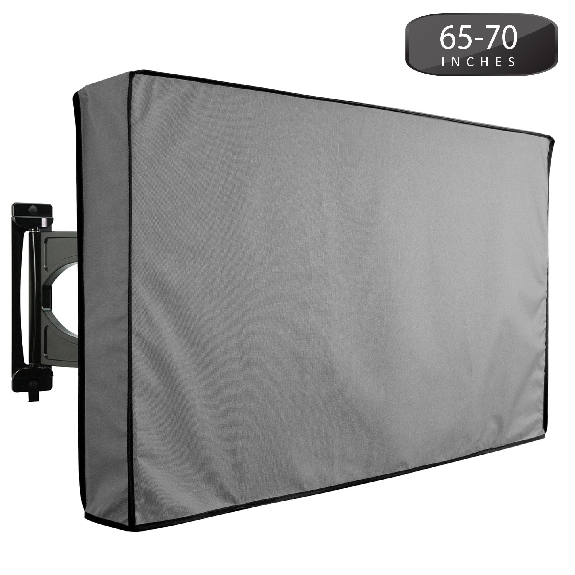 Outdoor TV Cover 65' to 70' Inches Universal Weatherproof Protector - Grey