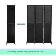 thumbnail image 5 of Folding screen, 6-inch 3-panel wooden partition, room privacy divider, 5 of 8
