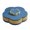 Blue, variant on Joernso Rotating Divided Snack Tray Stylish Candy and Nut Storage Box for Home and Parties Flower-shaped Organizer with Phone Holder for Home Kitchen Picnic