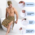 thumbnail image 4 of Colevkie 2 Pcs Men's Bath Wrap Set Bath Skirt & Bath Towel Absorbent Soft Beach Towel Shower Skirt for Sauna Spa Hotel Home, 4 of 7