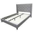 thumbnail image 2 of Best Master Valentina Fabric Upholstered Wingback Queen Platform Bed - Gray, 2 of 3