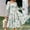 White, variant on Njoeus Women's Chiffon Wide Neck Floral Print Flowy Midi Dress Casual Tie Waist Long Sleeve Smocked Long Dresses
