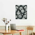 thumbnail image 3 of GOSMITH Canvas Wall Art Tropical Hawaiian Pineapple (Black & White Pineapple) 16x20 in / 12x16 in Decorative Painting 16x20 in, 3 of 5