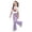 Purple, variant on Stylish Girls Casual Playwear Set Flared Pants and Short Sleeve Top Coordinated Two Piece Outfit for Comfortable Summer