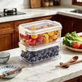 thumbnail image 4 of EGNMCR Insulated Leakproof Cooler Container With Handle Stackable Refrigerator Organizer Bins For Outdoor Camping And Travel Handheld storage container, 4 of 9