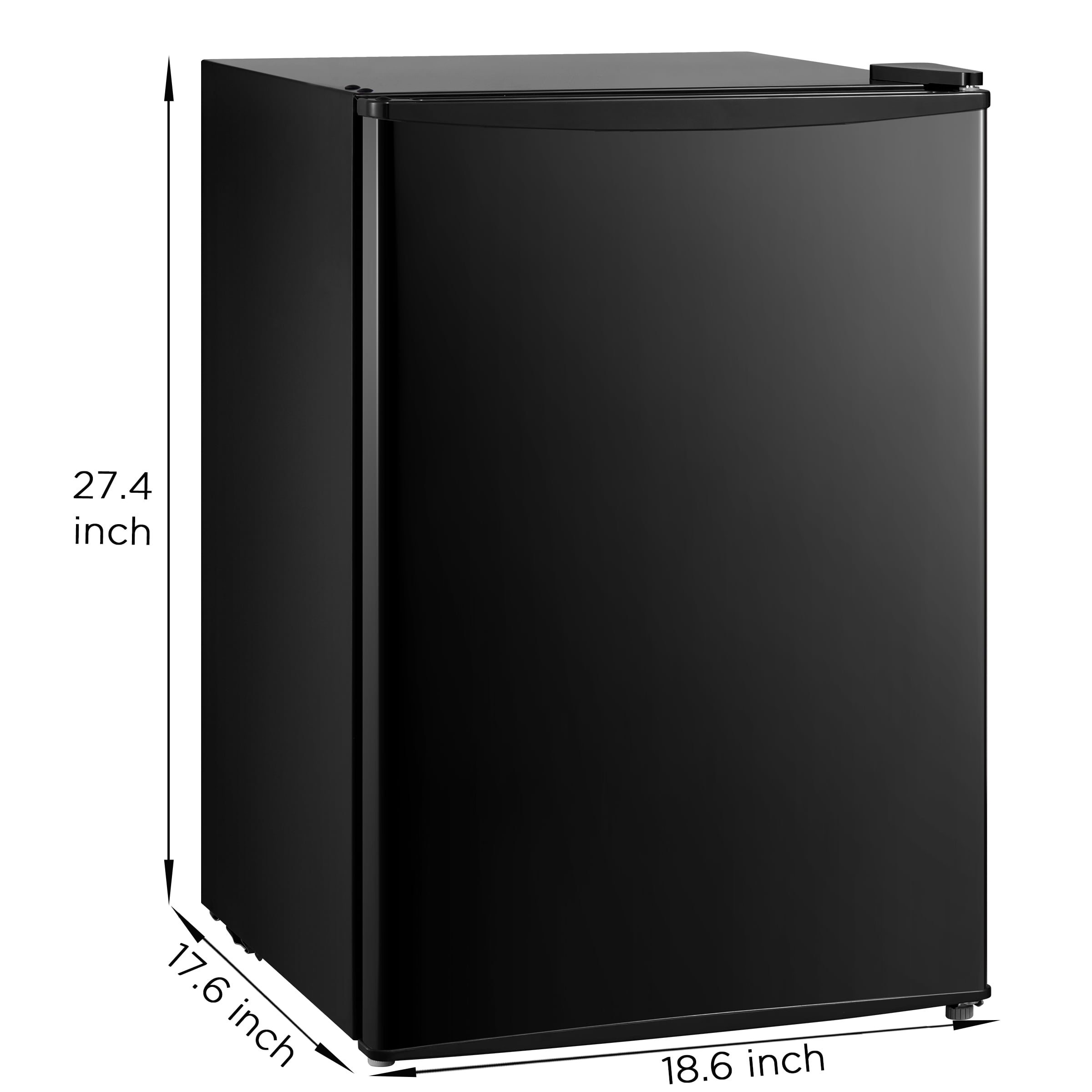 Mainstays 2.7 Cu Ft Single Door Refrigerator, Black, Compact Full-Size Fridge with Adjustable Shelves, Ideal for Apartment, Dorm & Office