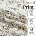 thumbnail image 5 of Linen Valance Curtain Farmhouse Black Floral Window Valance for Bedroom, 16 Inch French Country Flower Small Drapes for Kitchen Double Layer Window Topper Treatment Rod Pocket 1 Panel, 5 of 8