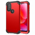 thumbnail image 1 of for Motorola Moto G Power 2022, Slim Dual Layer 3 in 1 Heavy Duty Protection Hybrid Hard PC Soft Silicone Rugged Bumper Anti Slip Full-Body Protective Cases For Motorola Moto G Power (2022),Red, 1 of 7