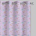 thumbnail image 3 of S4Sassy Cotton Duck Unicorn Rainbow Purple Kids Double Panel Long Window&nbsp;Eyelet Living Room&nbsp;Curtains- 54X84 Inches, 3 of 4