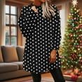thumbnail image 4 of ZUKMRJPC Women's Christmas Flannel Sweatshirts Winter Warm Fleece Fashion Print Round Neck Long Pullover Soft Comfy Casual Tops with Pocket, 4 of 8