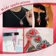 thumbnail image 5 of 24 dijes de corazón rojo esmaltados a granel, colgantes góticos de corazón asustado, estilo punk, colgantes sangrantes., 5 of 5