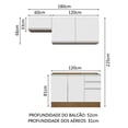 thumbnail image 3 of Cocina Integral 180cm Marrón/Blanco Glamy Madesa 09, 3 of 5