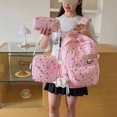 thumbnail image 2 of HJYCHN School Backpack for Boys Star Print 3Pc Set Daypack with Crossbody Pencil Case Charm Back to School Supplies for Kids Backpack for Girls Pink, 2 of 7