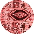 thumbnail image 1 of Ahgly Company Machine Washable Indoor Round Oriental Red Modern Area Rugs, 8' Round, 1 of 4