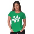 thumbnail image 3 of Different Not Less Autism Puzzle Womens Fitted Plus Size Graphic Tee Brisco Brands 3X, 3 of 4