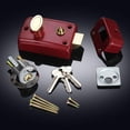 thumbnail image 2 of Night Latch Deadbolt Rim Lock Antique Locks Front Door gate latch deadbolt; Office House Padlocks Gate Bolt Lock, 2 of 9