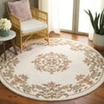 thumbnail image 2 of SAFAVIEH Aubusson Albus Medallion Area Rug, Ivory/Green, 6' x 6' Round, 2 of 10