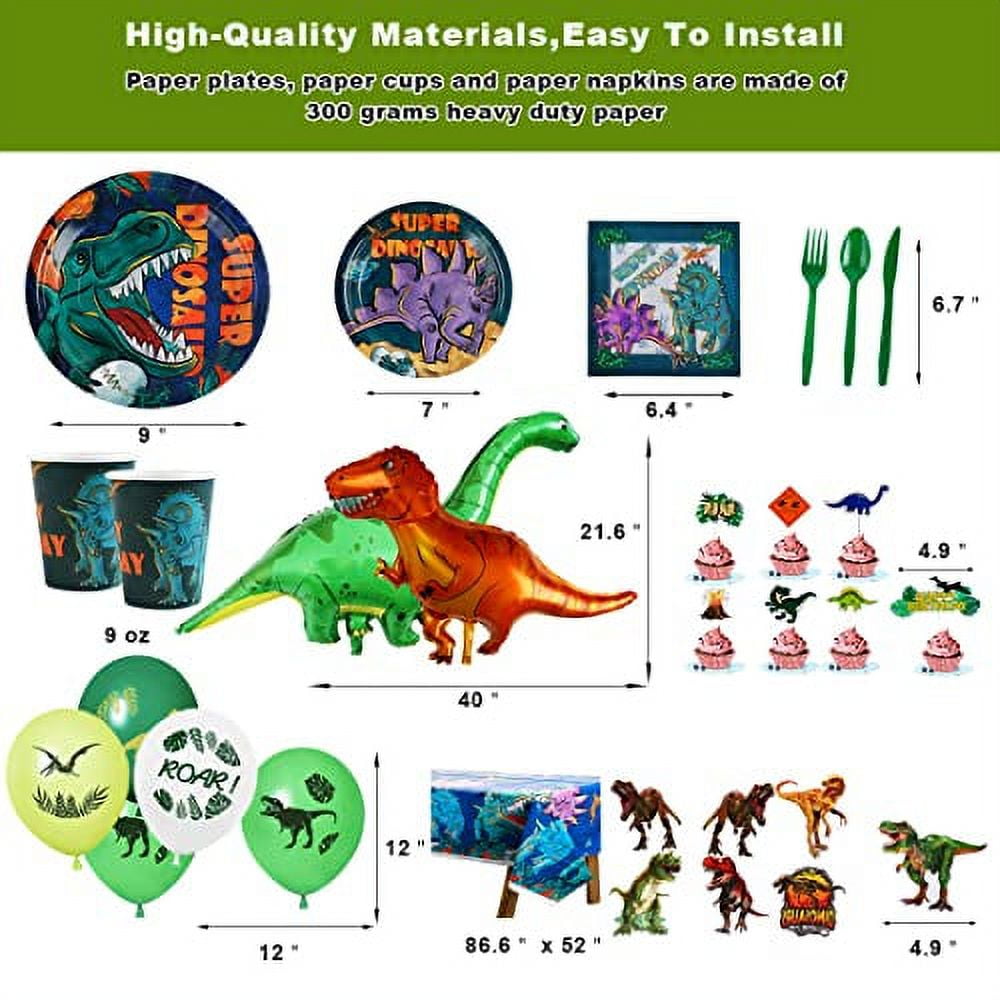 Dinosaur Assorted Plastic Straws (Pack of 4), Dinosaur Party Supplies