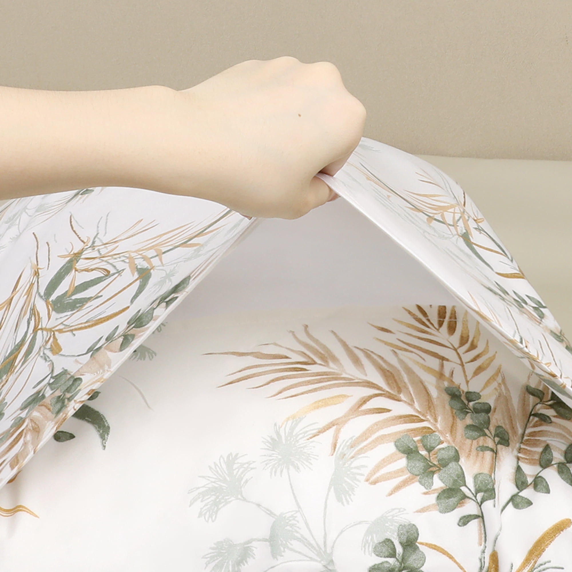 Unique Bargains Pillowcase with Envelope Closure Floral Pillow Cases Queen Yellow