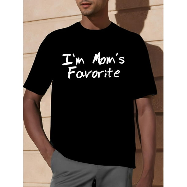 Playera Estampada Camiseta para para HombreMens Moms Favorite Print T-Shirt - Stylish & Comfortable Short Sleeves - Perfect Summer Tee - Versatile Unisex Style - Mom Approved Tee For Adult, Men, Wom