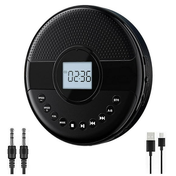 CD Player Portable, Bluetooth CD Player with Dual Speaker
