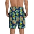 thumbnail image 3 of Bixox Men's Colorful Pineapples printed lightweight casual shorts, soft sleep shorts with pockets., 3 of 7